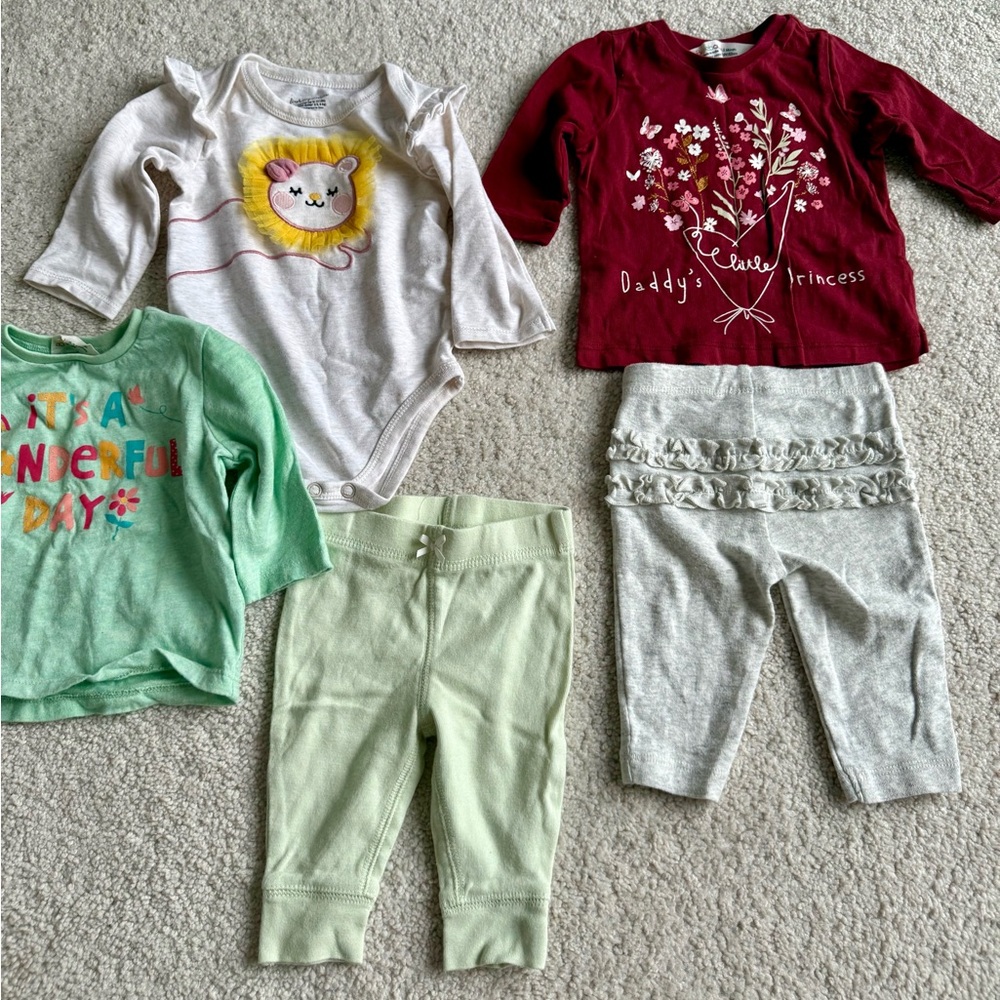 Variety Bundle Set: Baby Girl Mixed Outfit Sets